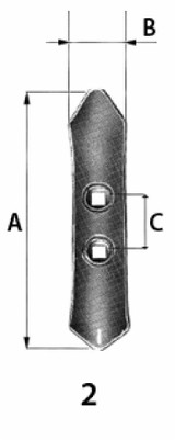 Vomerina reversibile per ancore tiller adattabili alla produzione Nardi 6C 426 - Ama