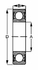 Cuscinetto radiale a sfere adattabile mod. 6004-2RS - Ama