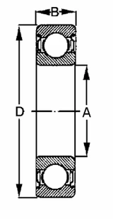 Cuscinetto radiale a sfere adattabile a 6002-2Z - Ama