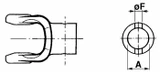 Forcella categoria 1 Ø 30 foro spina 10,22x54 - Ama Cardan