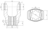 Forcella esterna adattabile Walterscheid serie W2500,36x89 - Ama Cardan