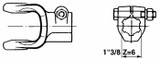 Forcella scanalata con bullone categoria 5 30,2x80mm - Ama Cardan