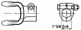 Forcella scanalata con bullone categoria 6 30,2x92mm - Ama Cardan