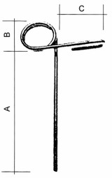 Dente strigliatore lunghezza 460mm larghezza 130mm - Ama