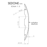 Disco 560x6 concavo dentato base piana, 5 fori ø 13 su ø 98 skf - Ama