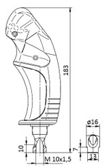 Impugnatura ergonomica a 3 pulsanti IP67 - Ama Refluid