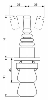 Joystick a 4 funzioni con ritorno a molla in posizione neutra - Ama Refluid