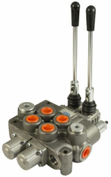 Distributore oleodinamico Ama a 2 leve semplice effetto e doppio effetto - 40L - Ama