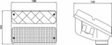 Fanale posteriore alogeno destro 188x140mm 3 funzioni luminose - Cobo
