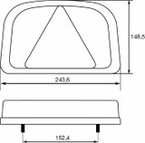 Fanale posteriore dx a LED 243,6x148,5x48mm - Ama