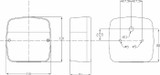 Fanale alogeno posteriore dx 110x110mm - Ama