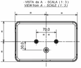 Fanale posteriore alogeno dx 220x140mm 6 funzioni luminose - Radex
