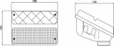 Fanale anteriore dx e sx per trattore dimensioni 188x140mm omologato ECE - Cobo