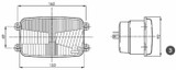 Fanale anteriore asimmetrico 3 luci 165x93mm - Cobo