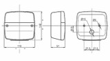 Fanale direzione e posizione dx-sx 108x103mm - Ajba