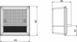 Fanale anteriore dx-sx di direzione e posizione 84x83mm - Ajba