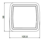 Fanale posteriore dx-sx a LED 13,5V 105,6x97,9x36,4mm - Ama