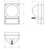 Proiettore 155x212mm verticale con indicatore di direzione adattabile JCB, Volvo e CAT - Ama