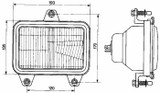 Proiettore asimmetrico 3 attacchi 193x170mm adattabile a riferimento originale Fiat 5154453 - Cobo