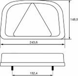 Fanale posteriore sx a 56 LED 12V 243,6x148,5mm - Ama