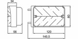 Fanale anteriore sx per trattore dimensioni 120x80mm 12V compatibile CNH e New Holland - Ama