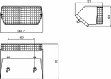Fanale anteriore sinistro Ama 144,2x64mm luce direzione e posizione - Ama