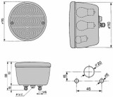 Fanale alogeno posteriore sx Ø115mm - Cobo