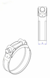 Fascetta stringitubo a banda larga Ama in acciao inox AISI430 Euro W2 Ø 68-73mm - Ama