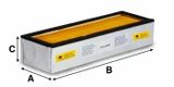 Filtro ad aria originale Panclean AP3366 a pannello per cabina 740x125x60mm - Panclean