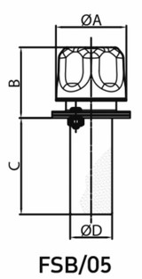 Tappo con filtro e cestello a 3 fori di fissaggio - No brand