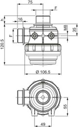 Filtro di aspirazione G 1" 1/4 diametro 106,5 - Arag