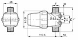 Filtro in linea filetto 1/2" inox 80 Mesh - Arag