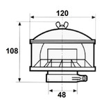 Prefiltro Ama medio diametro 48mm per protezione motore da polvere e detriti, ideale per ambienti polverosi, design robusto, aumenta efficacemente la durata del filtro principale - Ama