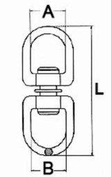 Girello in ghisa misura 20x20mm - Ama