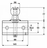 Gancio di traino non omologato 152x141mm - Ama