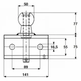 Gancio di traino non omologato 152x141mm - Ama