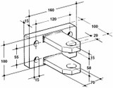 Gancio di traino fisso per rimorchi non omologato 100mm - Ama