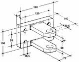 Gancio di traino fisso per rimorchi non omologato 100mm - Ama