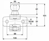 Gancio di traino non omologato 151x135mm - Ama