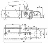 Testina aggancio traino quadro ø 60 - Ama