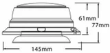 Lampeggiante a LED 12-24V base magnetica con 8 led da 3W - Ama