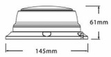 Lampeggiante base piana 8 LED 12-24V - Ama