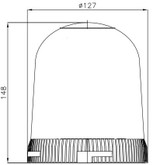 Calotta per lampeggiante ambra serie Pulsar-Ajba - Ajba