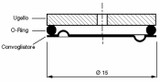 Ugello in ceramica AMT Ø 15x3 con foro Ø 1,8mm - Ama