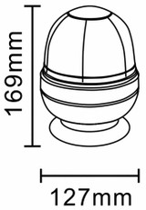 Lampeggiante alogeno 24V base magnetica - Ama