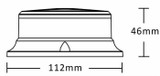 Lampeggiante a led blu 12-24V base magnetica - Ama