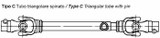 Cardano standard 4x1600 con tubo triangolare - Ama Cardan