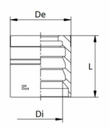 Boccola a pressare no skive (tubo da non pelare) da 3/8" - Ama Refluid