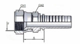 Raccordo JIS femmina dritto M14x1,5 - tubo 1/4" - Ama Refluid
