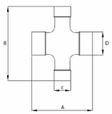 Crociera per cardani omocinetici categoria 2 23.8x61.3-22x80.5 - Ama Cardan